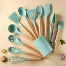 Jogo de Utensilios para Cozinha de Silicone Luxo