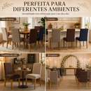 Kit 4 Capas de Cadeira Elásticas para Sala de Jantar em Jacquard Premium Lavável e Protetora