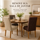 Kit 4 Capas de Cadeira Elásticas para Sala de Jantar em Jacquard Premium Lavável e Protetora