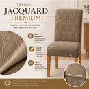 Kit 4 Capas de Cadeira Elásticas para Sala de Jantar em Jacquard Premium Lavável e Protetora