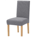 Kit 4 Capas de Cadeira Elásticas para Sala de Jantar em Jacquard Premium Lavável e Protetora